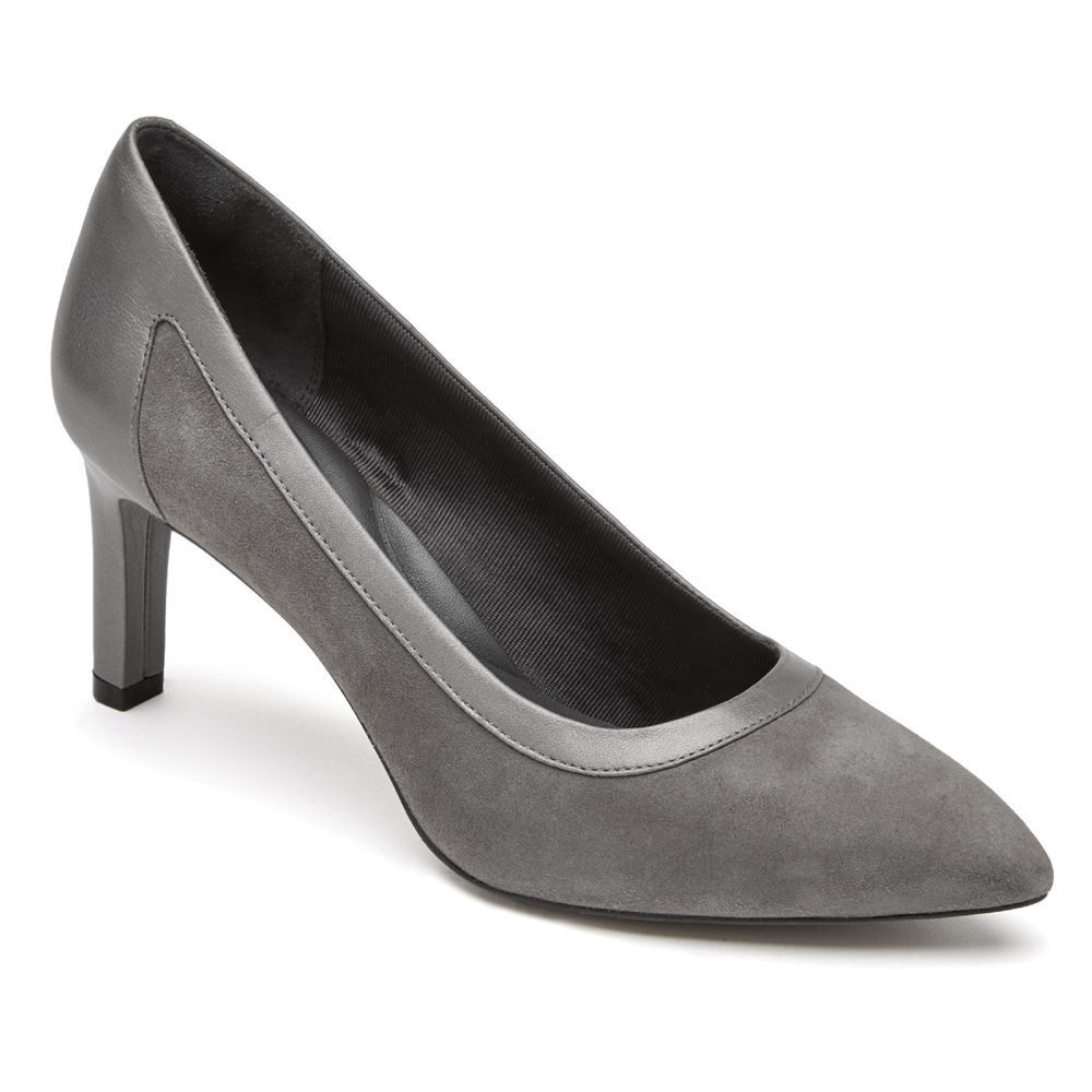 Rockport Womens Total Motion Valerie Luxe Pieced - Heels Grey - ZPD610289